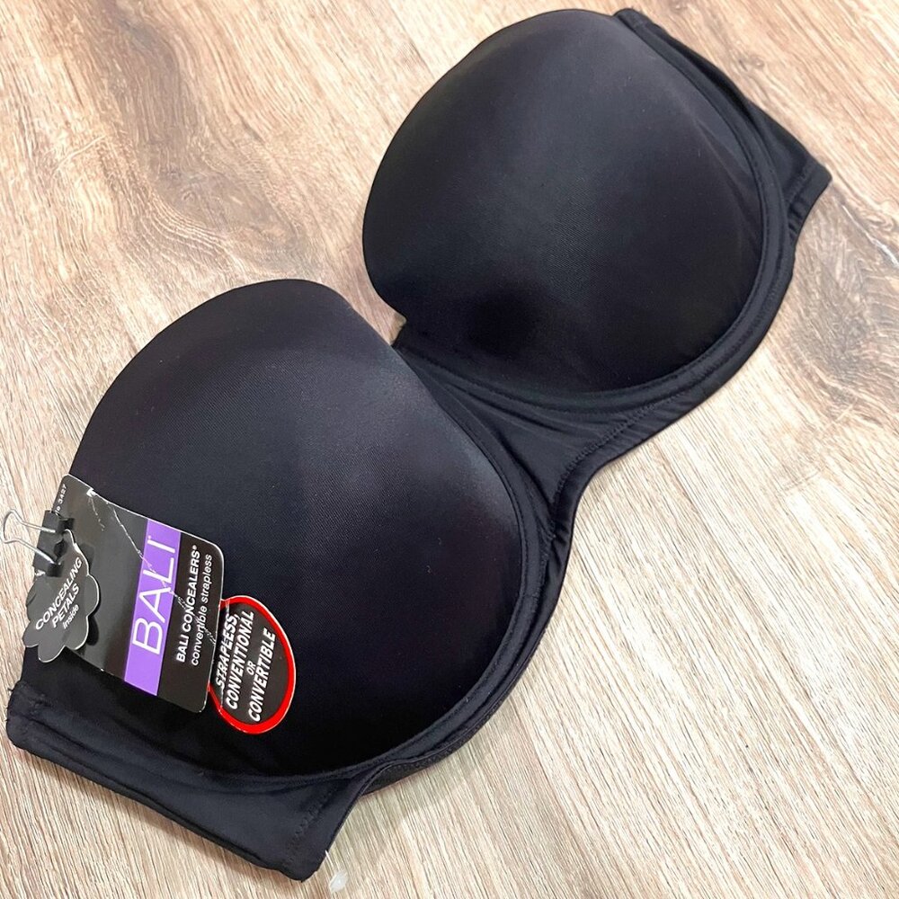 NWT Bali Strapless Underwire Concealing Petals Bra, 40D